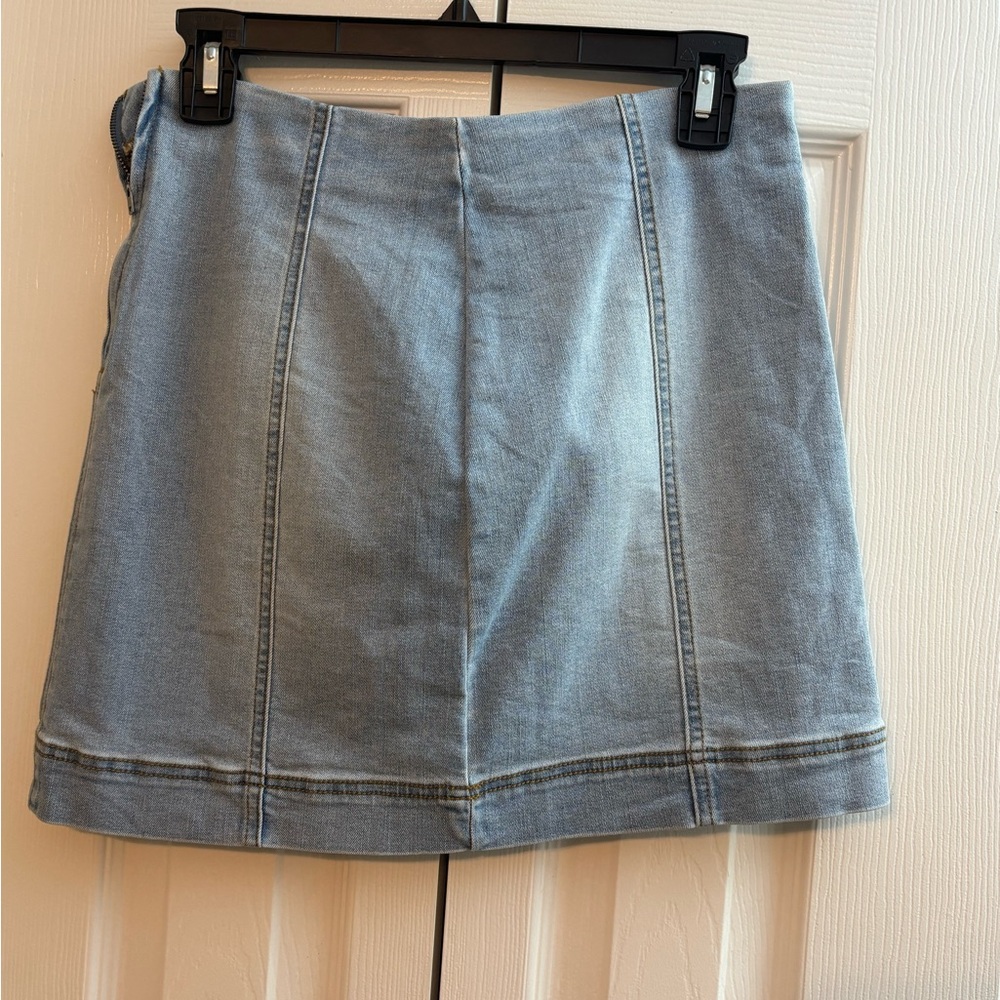 love, Fire Light Blue Mini Skirt